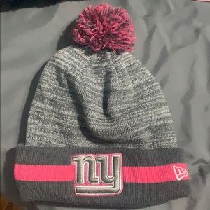 brand new pink new york giants beanie.